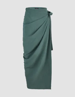 Wrapped Straight Skirt