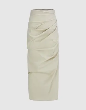 Wrapped Straight Skirt