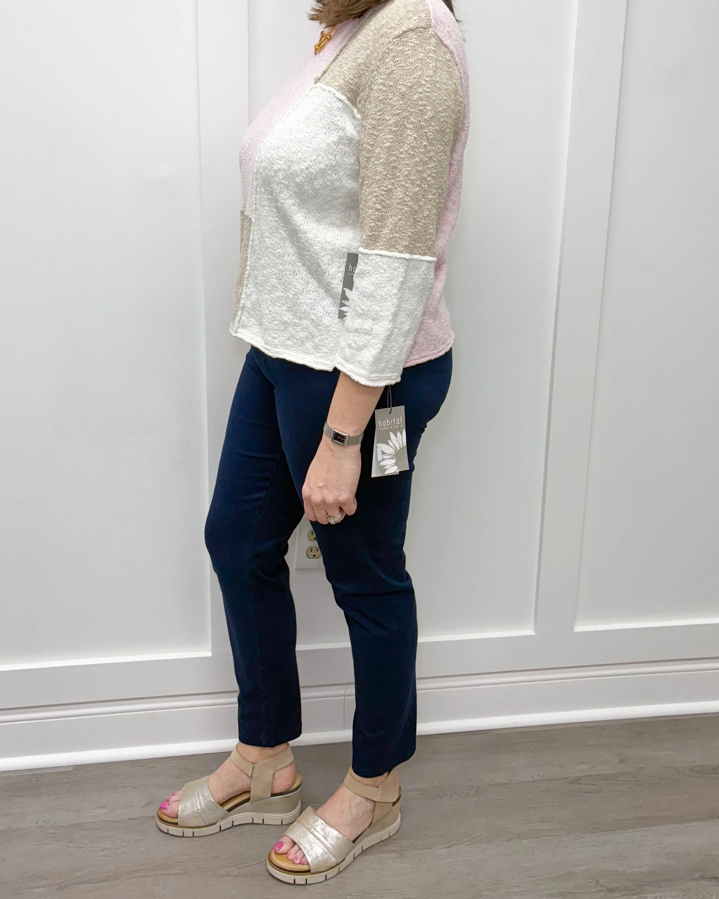 Yin Yang Colorblock Pullover - Carnation
