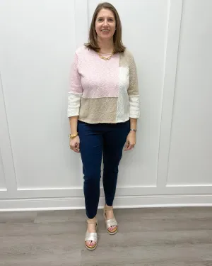 Yin Yang Colorblock Pullover - Carnation